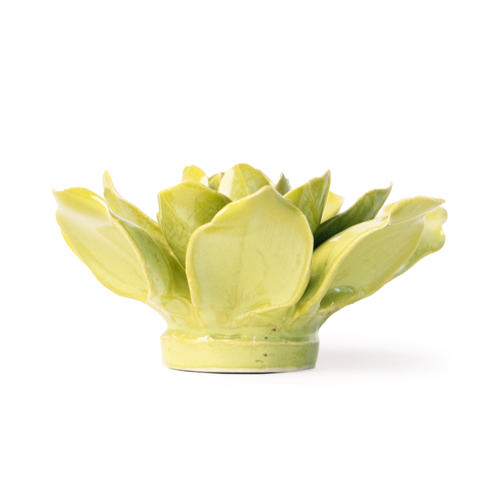 English Garden Ceramic Flower: 4.5" Chartreuse Columbine - Freshie & Zero Studio Shop