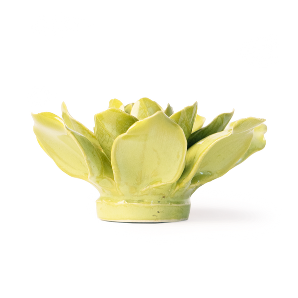 English Garden Ceramic Flower: 4.5" Chartreuse Columbine - Freshie & Zero Studio Shop