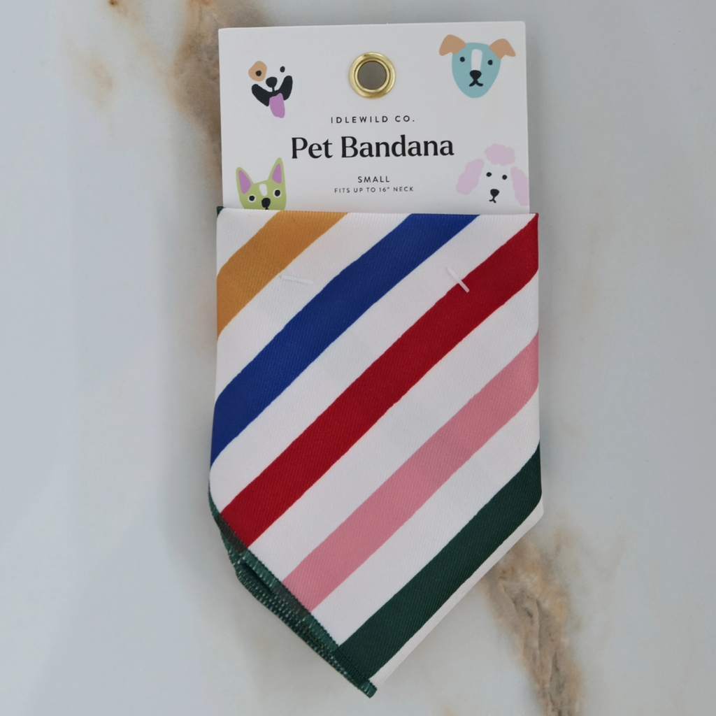 Primary Stripes Pet Bandana - Freshie & Zero Studio Shop
