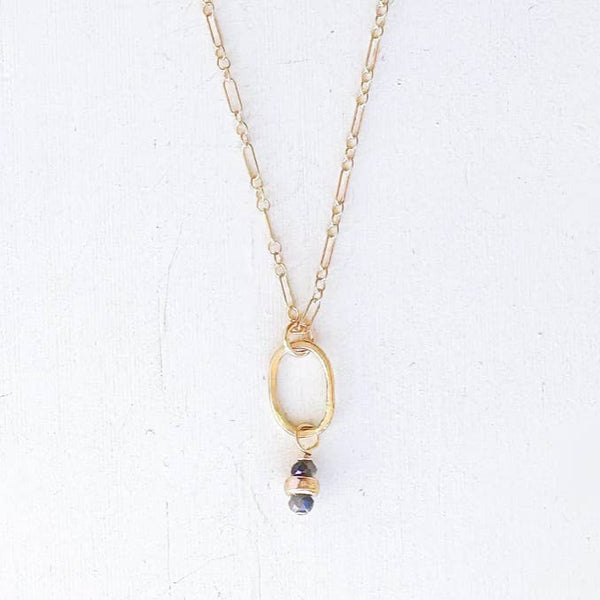 tidal blue little gemstone necklace - Freshie & Zero Studio Shop