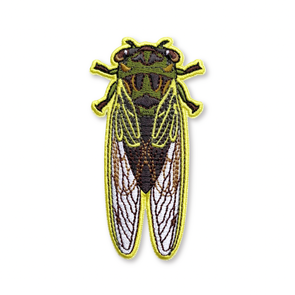 Linne’s Cicada Iron-On Embroidered Patch - Freshie & Zero Studio Shop