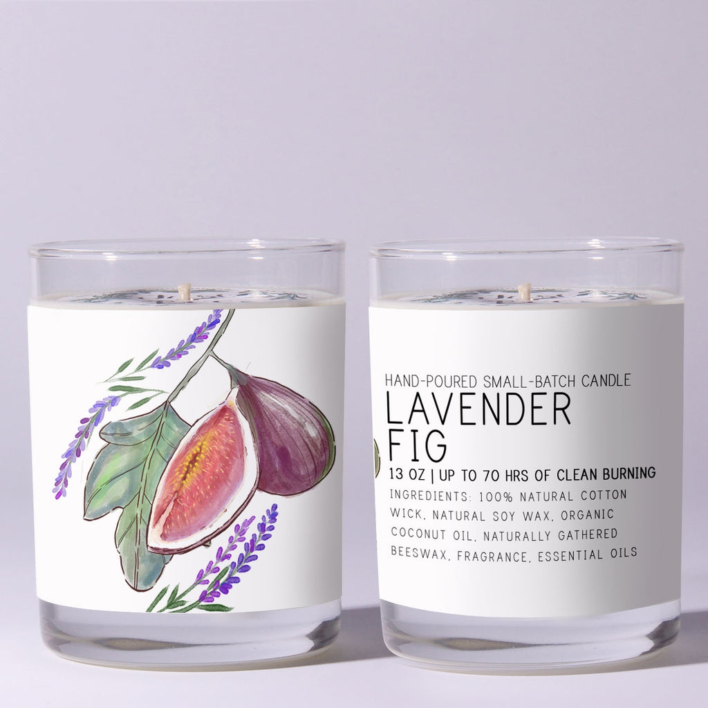 Lavender Fig 7oz - Just Bee Candle - Freshie & Zero Studio Shop