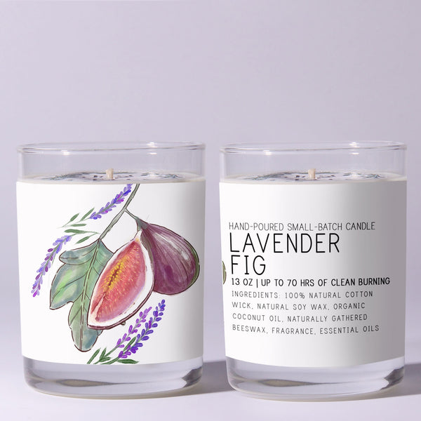 Lavender Fig 7oz - Just Bee Candle - Freshie & Zero Studio Shop