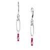 Silver Argan Drop Earrings - lavender + cherry red - Freshie & Zero Studio Shop