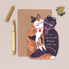 Nine Lives Cat Anniversary Card - Freshie & Zero Studio Shop