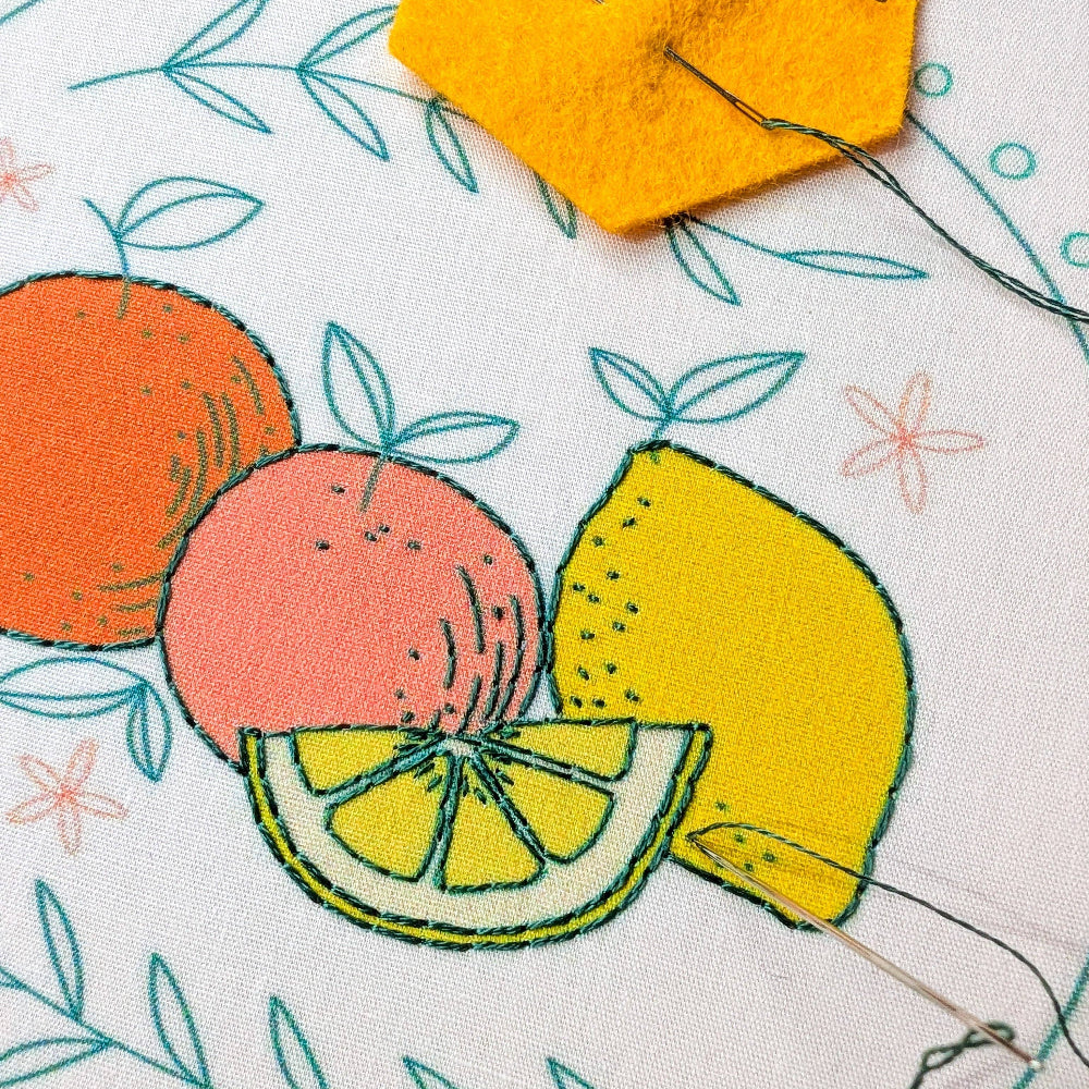 Citrus embroidery kit by Cozyblue - Freshie & Zero Studio Shop