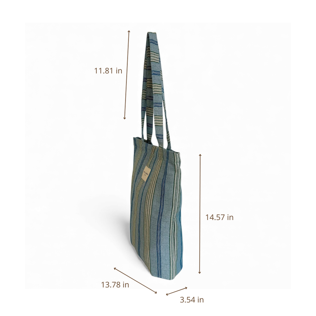 Classic Tote Bag: Beachy Blue Stripe - Freshie & Zero Studio Shop