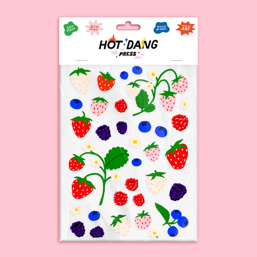 Oops All Berries Sheet Set Iron-On Art - Freshie & Zero Studio Shop