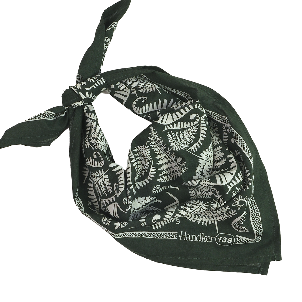 Handker Bandana: Fern Bandana No. 139 - Freshie & Zero Studio Shop