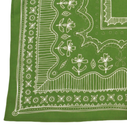 Handker Bandana: Green Patsy No. 507 - Freshie & Zero Studio Shop