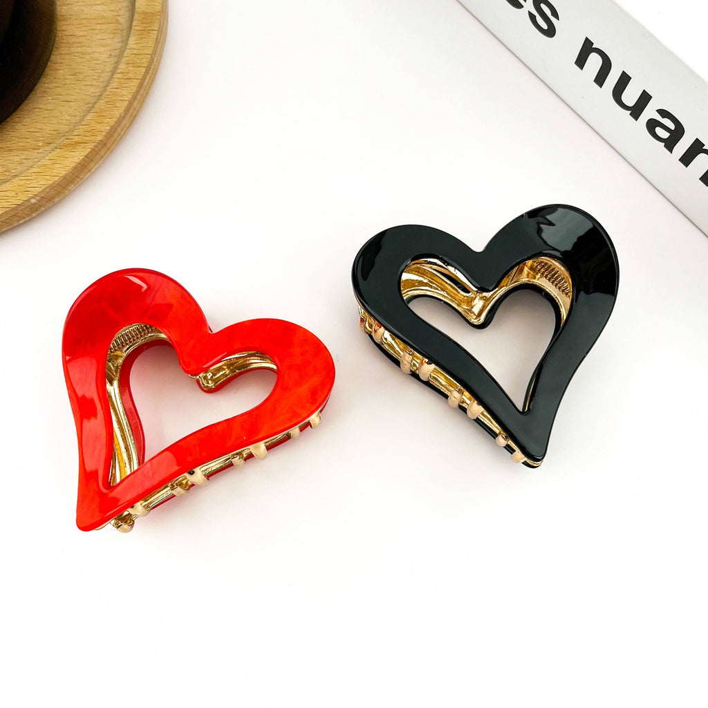 Metal Heart Shaped Claw Clips - Freshie & Zero Studio Shop