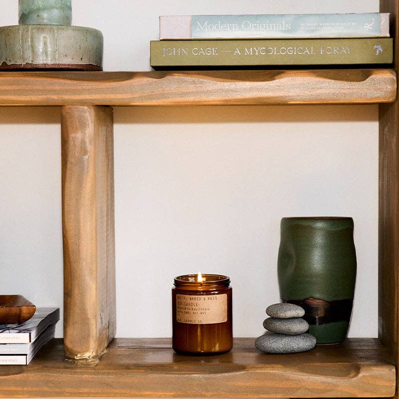 P.F. Candle Co. Soy Candle: Amber & Moss - Freshie & Zero Studio Shop