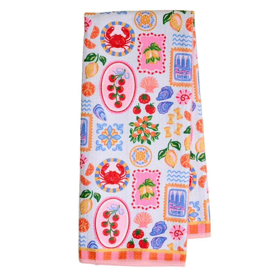 Italian Summer Waffle Tea Towel - Freshie & Zero Studio Shop