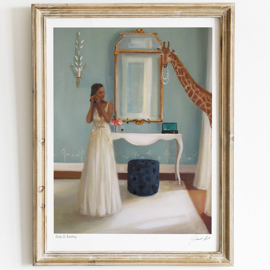 Lady In Waiting 8.5" X 11" | Janet Hill Art Print - Freshie & Zero Studio Shop