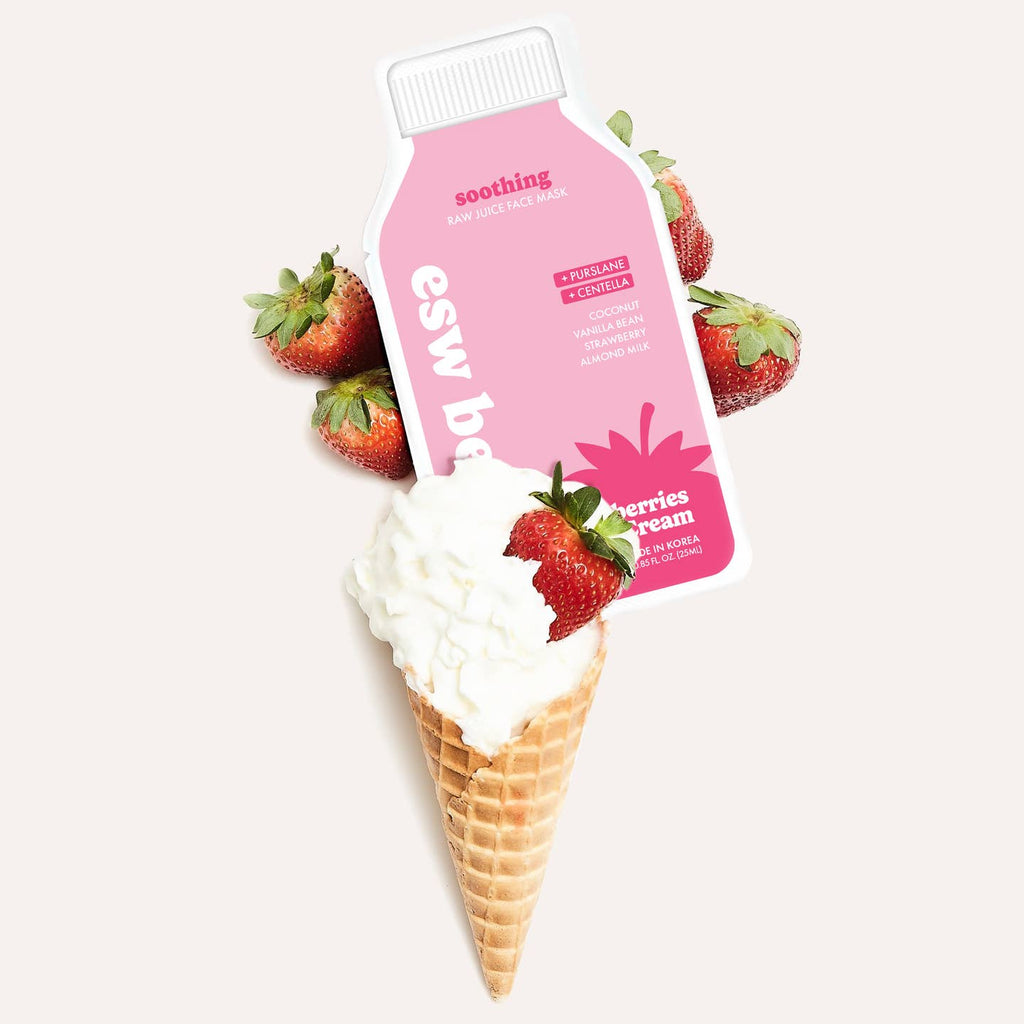 Strawberries and Cream Soothing Raw Juice Sheet Mask - Freshie & Zero Studio Shop