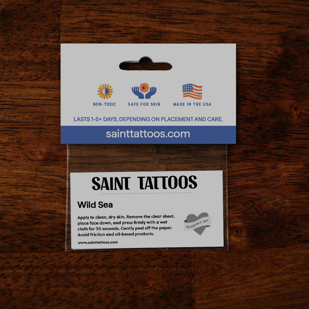 Wild Sea Temporary Tattoos: Yellow - Freshie & Zero Studio Shop
