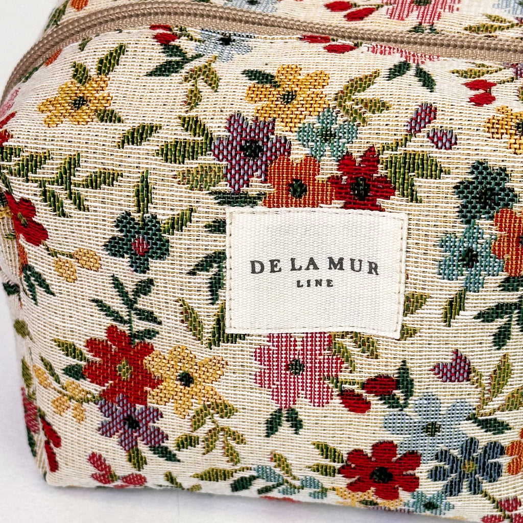 Squared Makeup Bag: Heritage Floral - Freshie & Zero Studio Shop