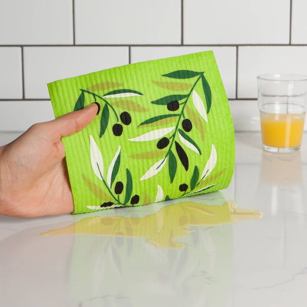 Olives Swedish Dishcloth - Freshie & Zero Studio Shop