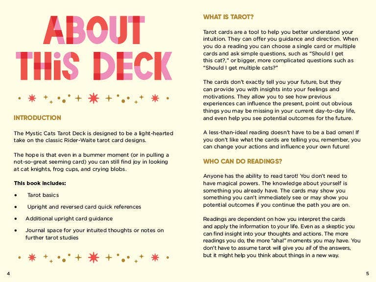 Mystic Cats Tarot: A 78-Card Deck and Guidebook - Freshie & Zero Studio Shop