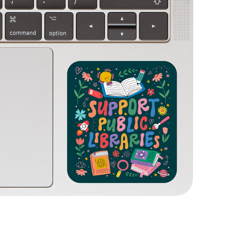 Support Public Libraries Vinyl Sticker - Freshie & Zero Studio Shop