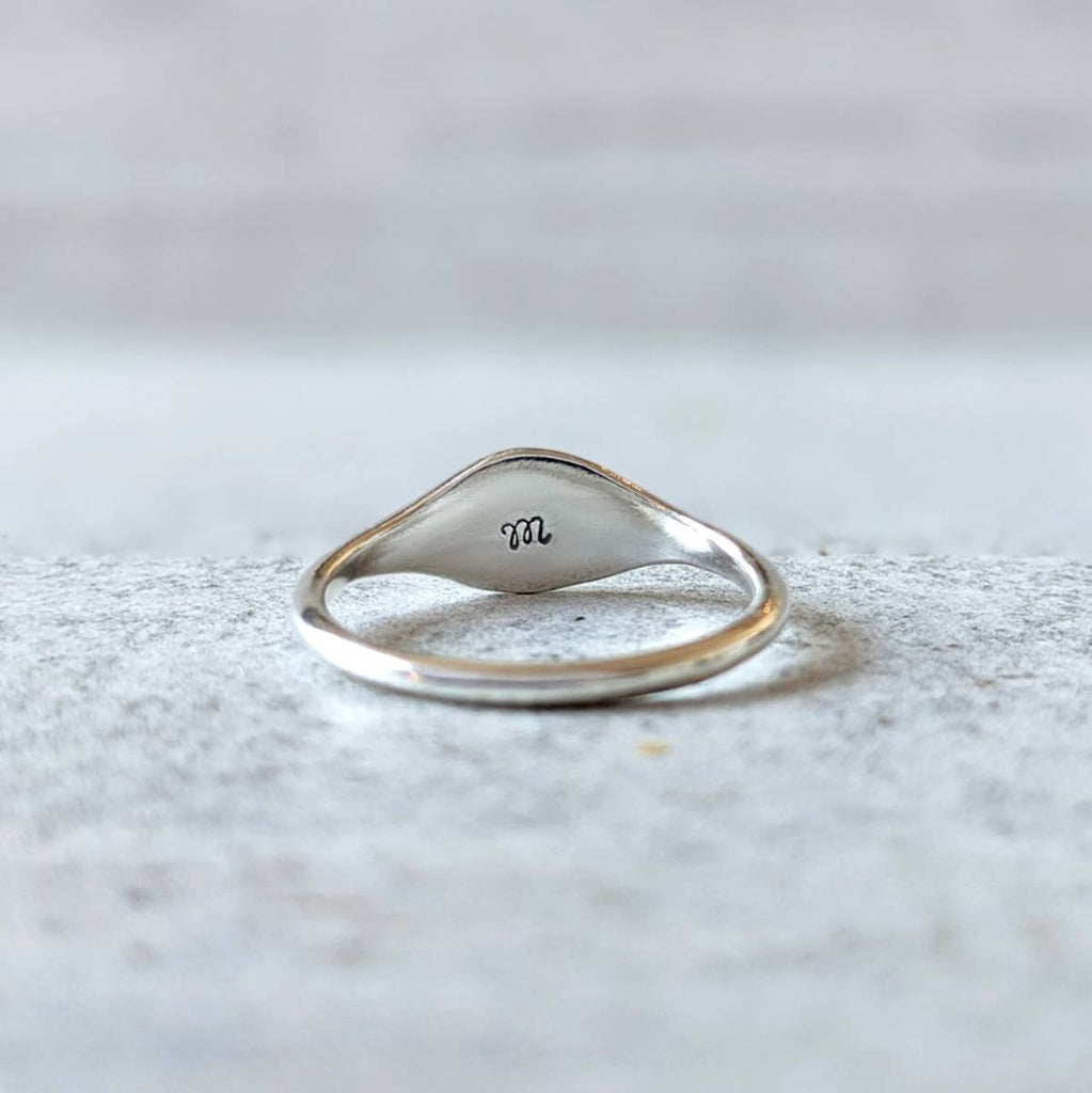 Bird in Branch Signet Ring: Bronze / Size 7 - 54.4mm - Freshie & Zero Studio Shop