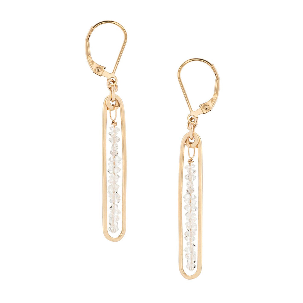 Lyric Earrings with Herkimer Diamonds - Freshie & Zero Studio Shop