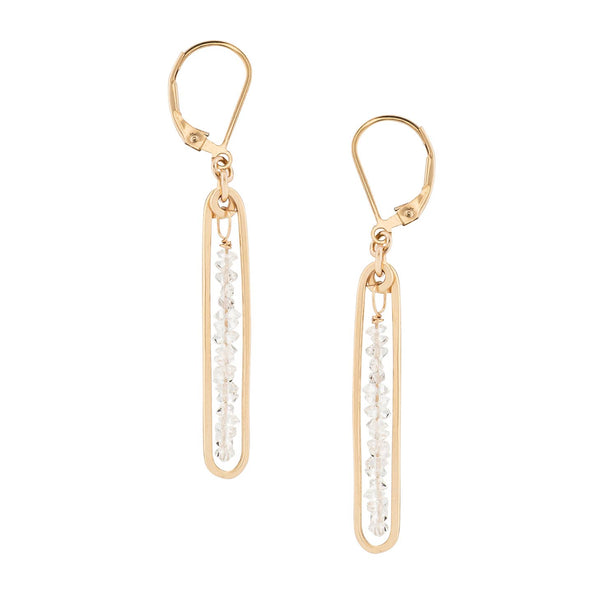Lyric Earrings with Herkimer Diamonds - Freshie & Zero Studio Shop