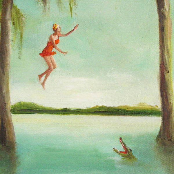 Crocodile Jumper Art Print - 8.5" X 11" - Freshie & Zero Studio Shop