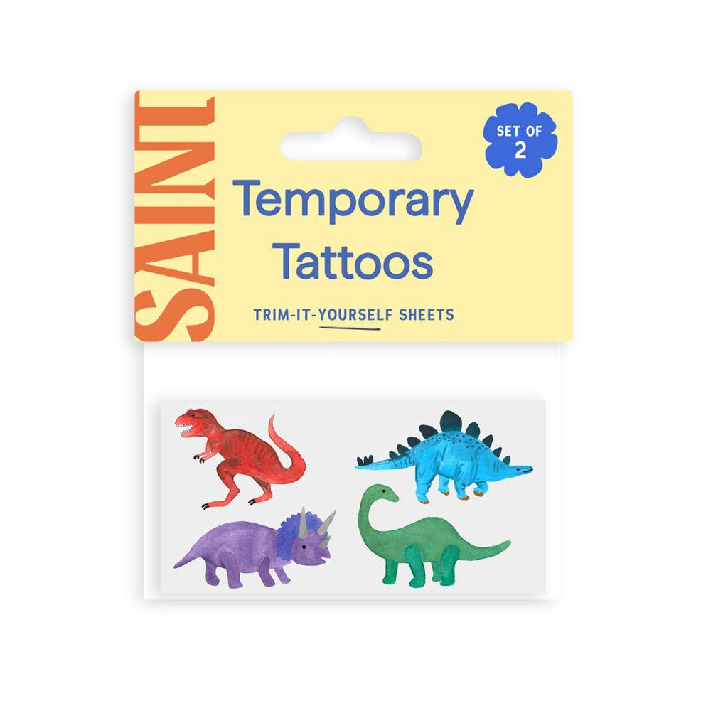 Dinosaurs Temporary Tattoos: Yellow - Freshie & Zero Studio Shop