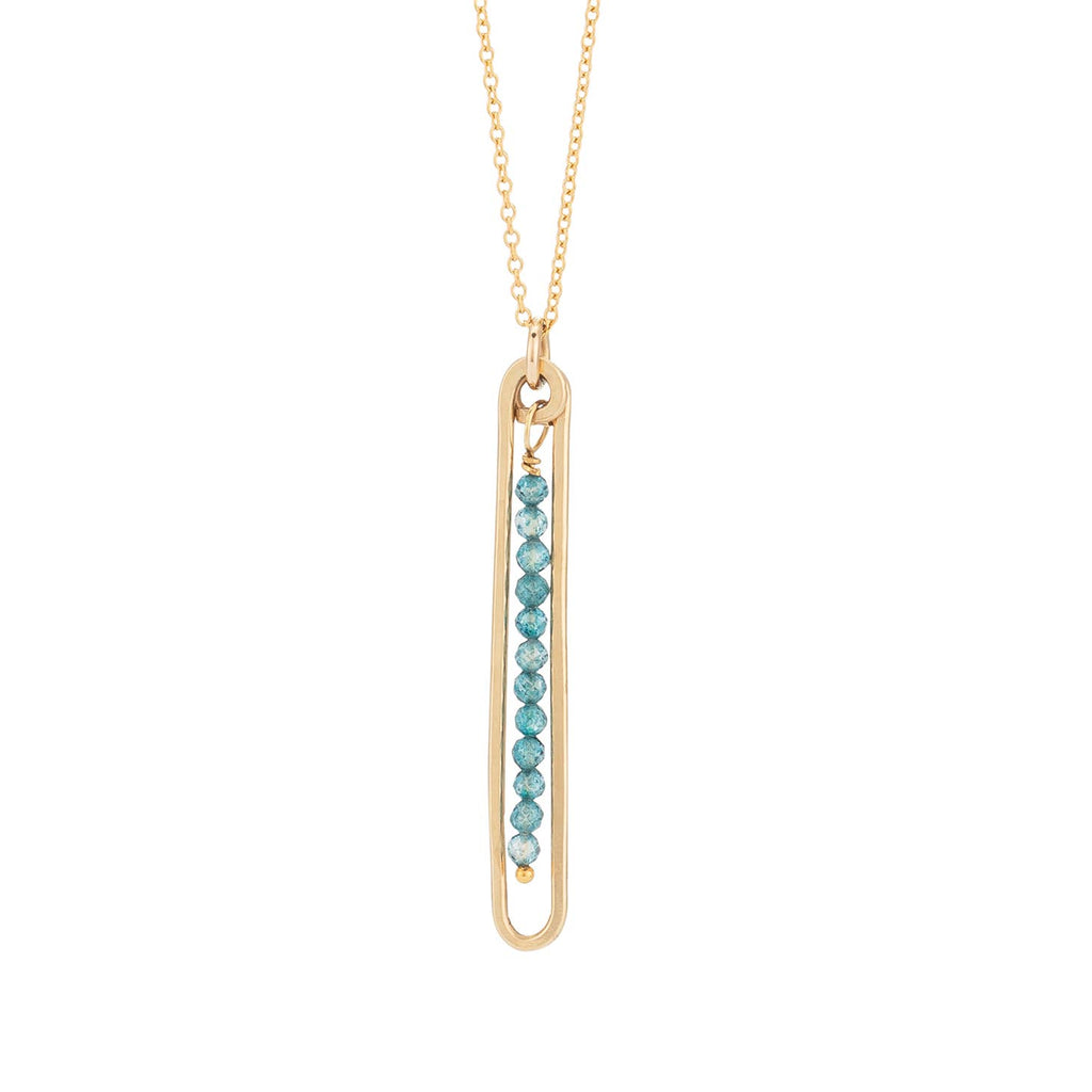 Lyric Necklace with Blue Topaz - Freshie & Zero Studio Shop