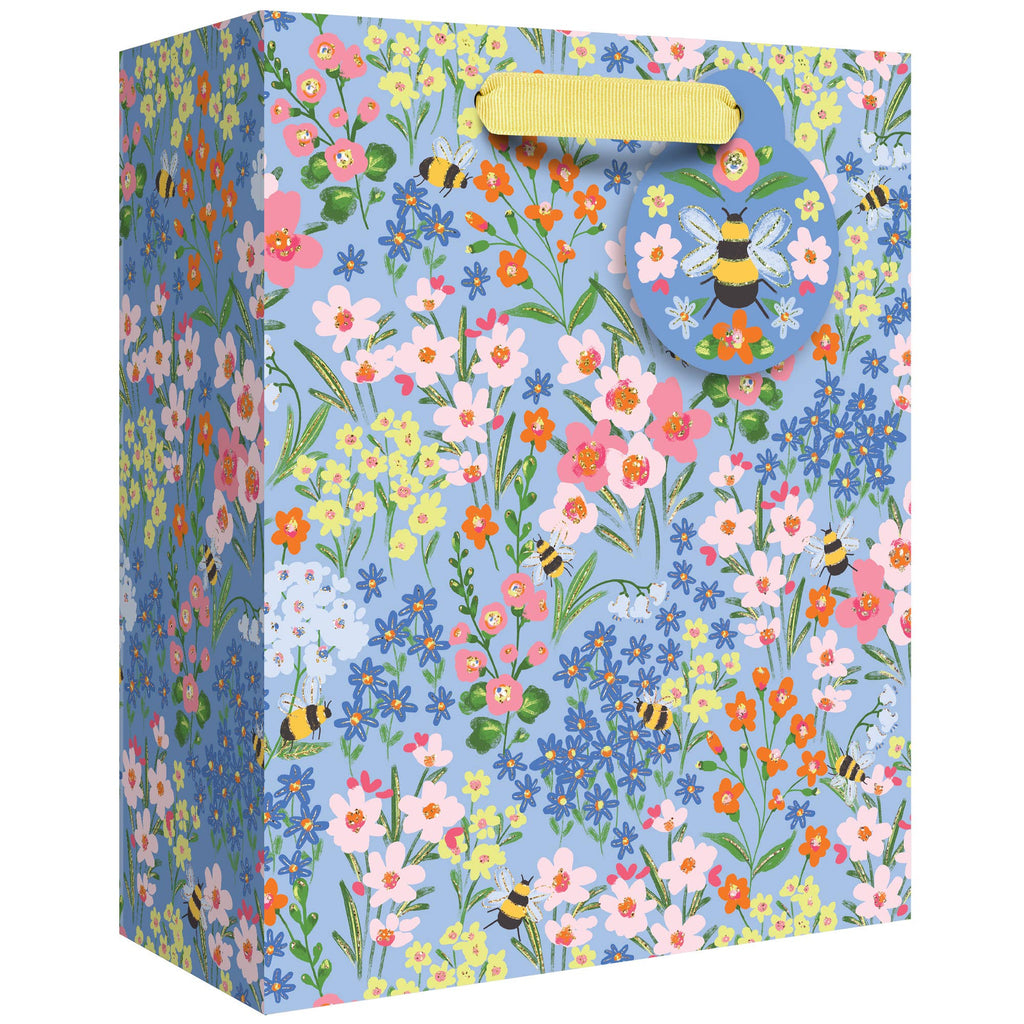 Garden Bees Medium Gift Bag - Freshie & Zero Studio Shop
