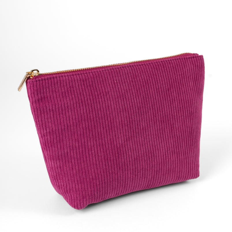 Corduroy Carry-All Pouch - Raspberry - Freshie & Zero Studio Shop