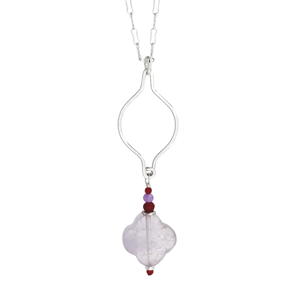 Silver Ogee Necklace - lilac - Freshie & Zero Studio Shop