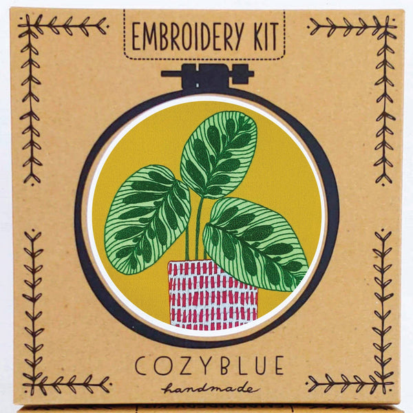 Peacock Plant Embroidery kit - Freshie & Zero Studio Shop