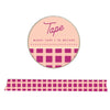 Pink Gingham Washi Tape - Freshie & Zero Studio Shop