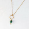 kelp green little gemstone necklace - Freshie & Zero Studio Shop