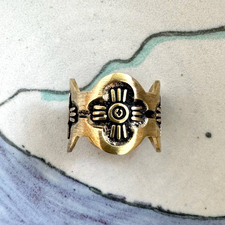 Gladys Brass Bandana Slide Ring by Handker - Freshie & Zero Studio Shop