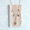 green seascape gemstone charm necklace - Freshie & Zero Studio Shop