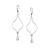 Silver Ogee Earrings - lilac + cream - Freshie & Zero Studio Shop