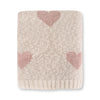 Organic Jacquard Sweater Knit Baby Blanket: Loving Hearts - Freshie & Zero Studio Shop