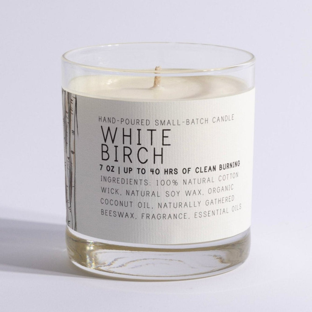 White Birch 7oz - Just Bee Candle - Freshie & Zero Studio Shop