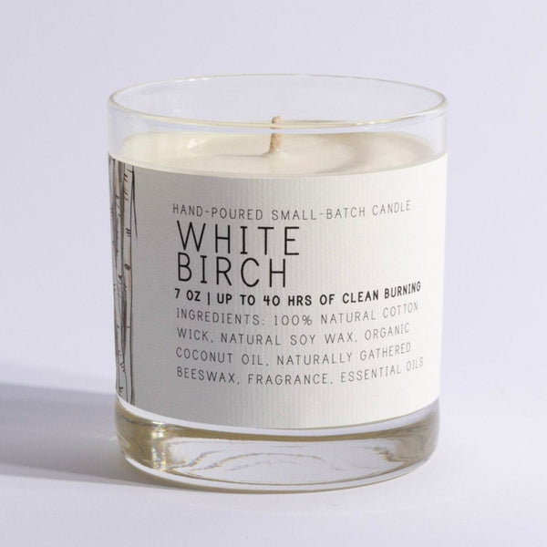 White Birch 7oz - Just Bee Candle - Freshie & Zero Studio Shop