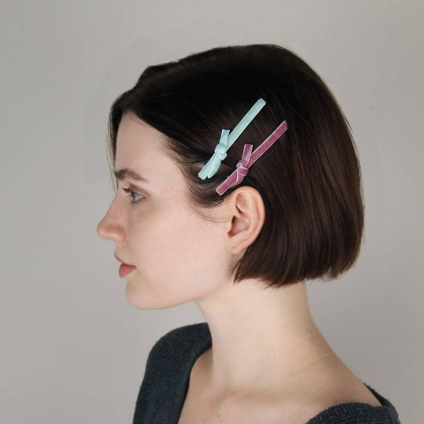 Velvet Ribbon Alligator Hair Clips - Freshie & Zero Studio Shop