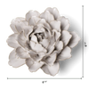 Ceramic Wall Flower: 5" Ivory Peony - Freshie & Zero Studio Shop