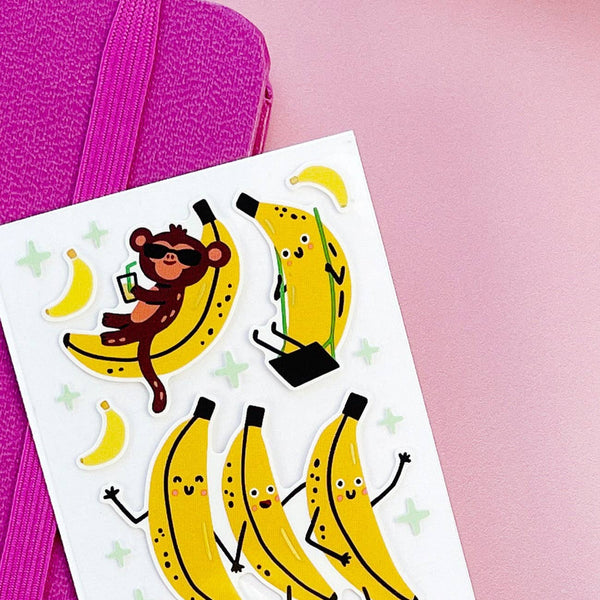 Totally Bananas! Sticker Sheet by Pipstickers - Freshie & Zero Studio Shop