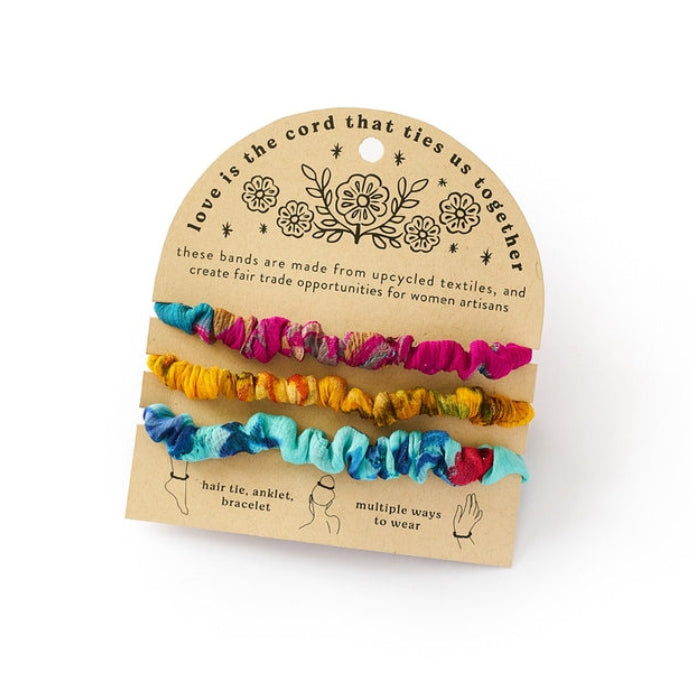 Priya Scrunchie Bracelet - Set of 3 - Freshie & Zero Studio Shop