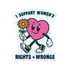 Women's Rights and Wrongs Sticker - Freshie & Zero Studio Shop