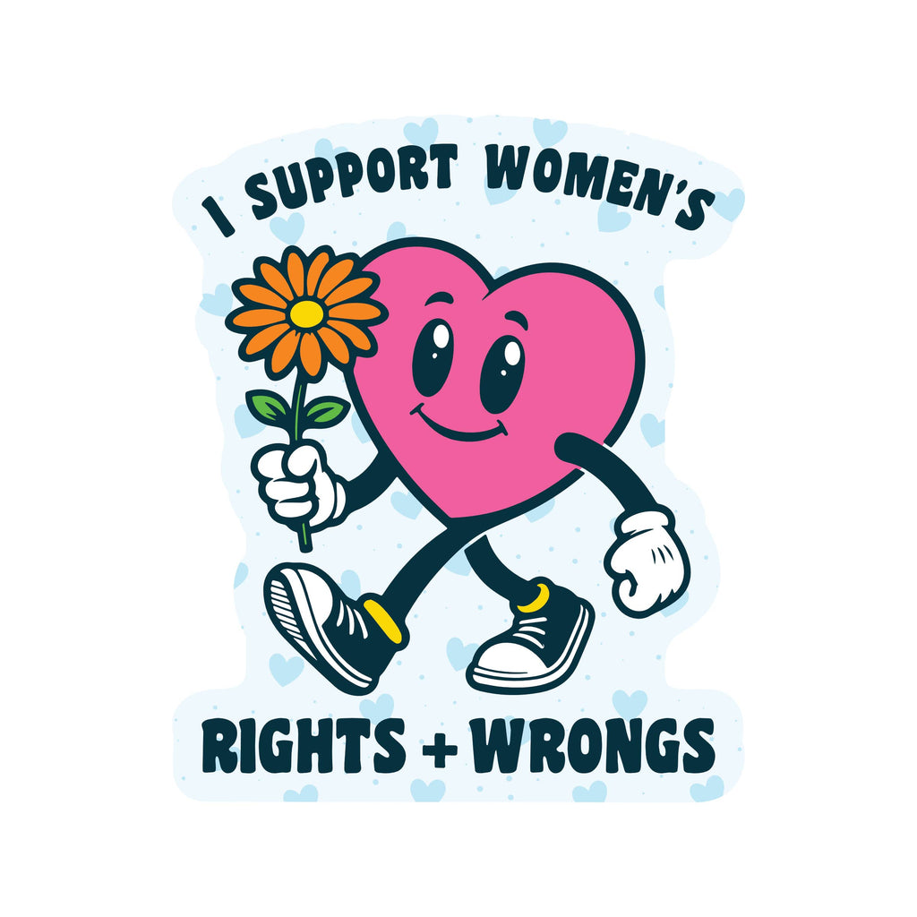 Women's Rights and Wrongs Sticker - Freshie & Zero Studio Shop