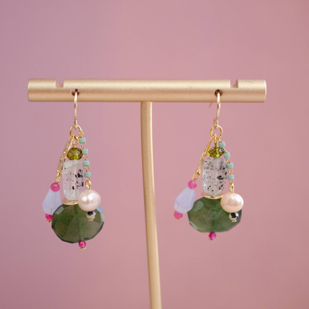 Gemstone Dangle Earrings - Freshie & Zero Studio Shop