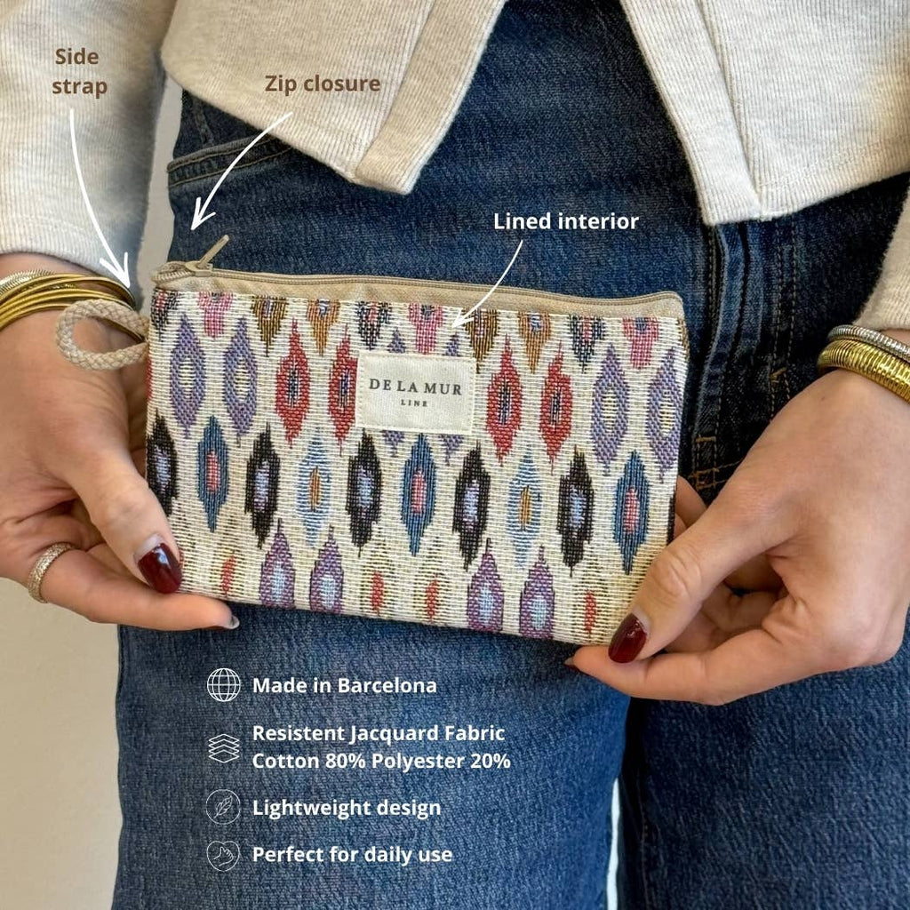 Small Makeup Bag: Boho Geometric - Freshie & Zero Studio Shop